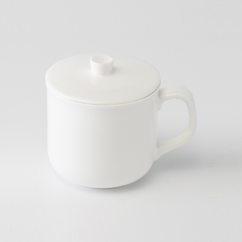 无印良品 MUJI 骨瓷 马克杯 水杯杯子 茶杯 带盖