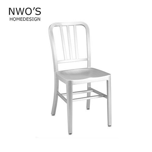 Chair金属铝合金餐厅咖啡厅椅子靠背轻奢现代简约卧室家用海军椅