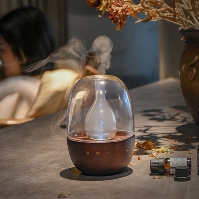 简蛋无水香薰机高颜值高级感实木充电款冷香仪生日礼物家用香氛机