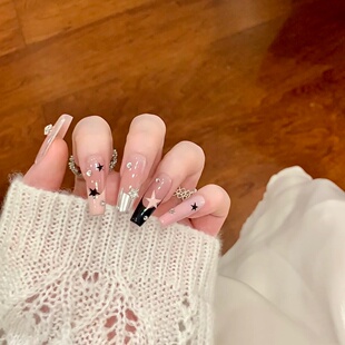 手工定制成品假指甲贴片甜酷显白可拆卸美甲穿戴甲孕妇新娘美甲