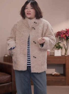 which 微胖定制【守护者】加厚羊羔毛宽松开衫女秋冬百搭保暖上衣