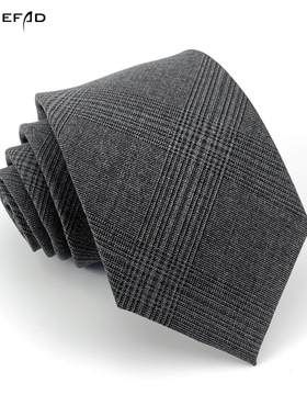 男士领带商务正装新郎西服备婚手打灰色斜条纹职业主播非免打款潮