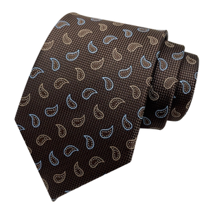 领带复古男士新郎婚礼晚宴商务西服咖色时尚穿搭韩版职业校园正装