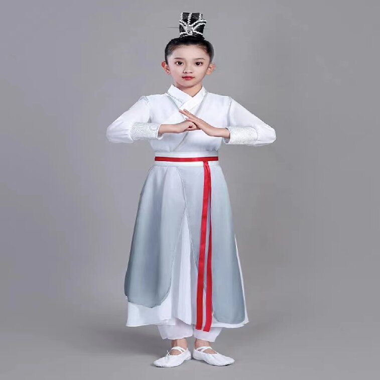儿童壮志少年行舞蹈服少年志大型朗诵古装水墨汉服国学表演服六一