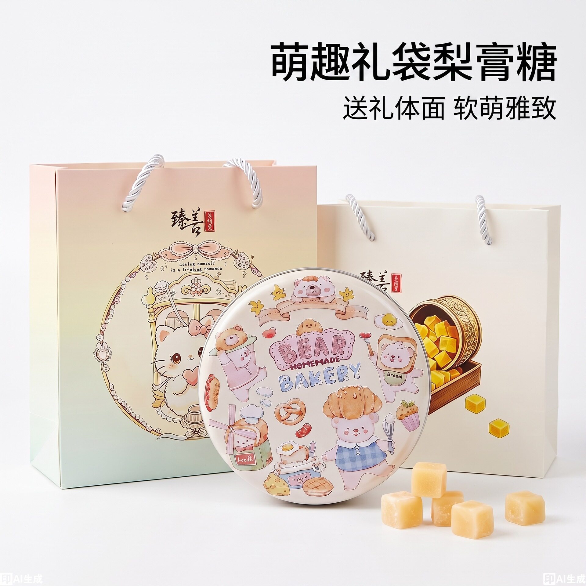 教师节礼盒百草梨膏糖250g罐