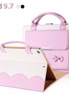 可爱蝴蝶结ipad苹果air5翻盖皮质11pro9.7手提ipd9保护套包包迷你mini7新款12.9英寸平板第10代10.2/1893皮套