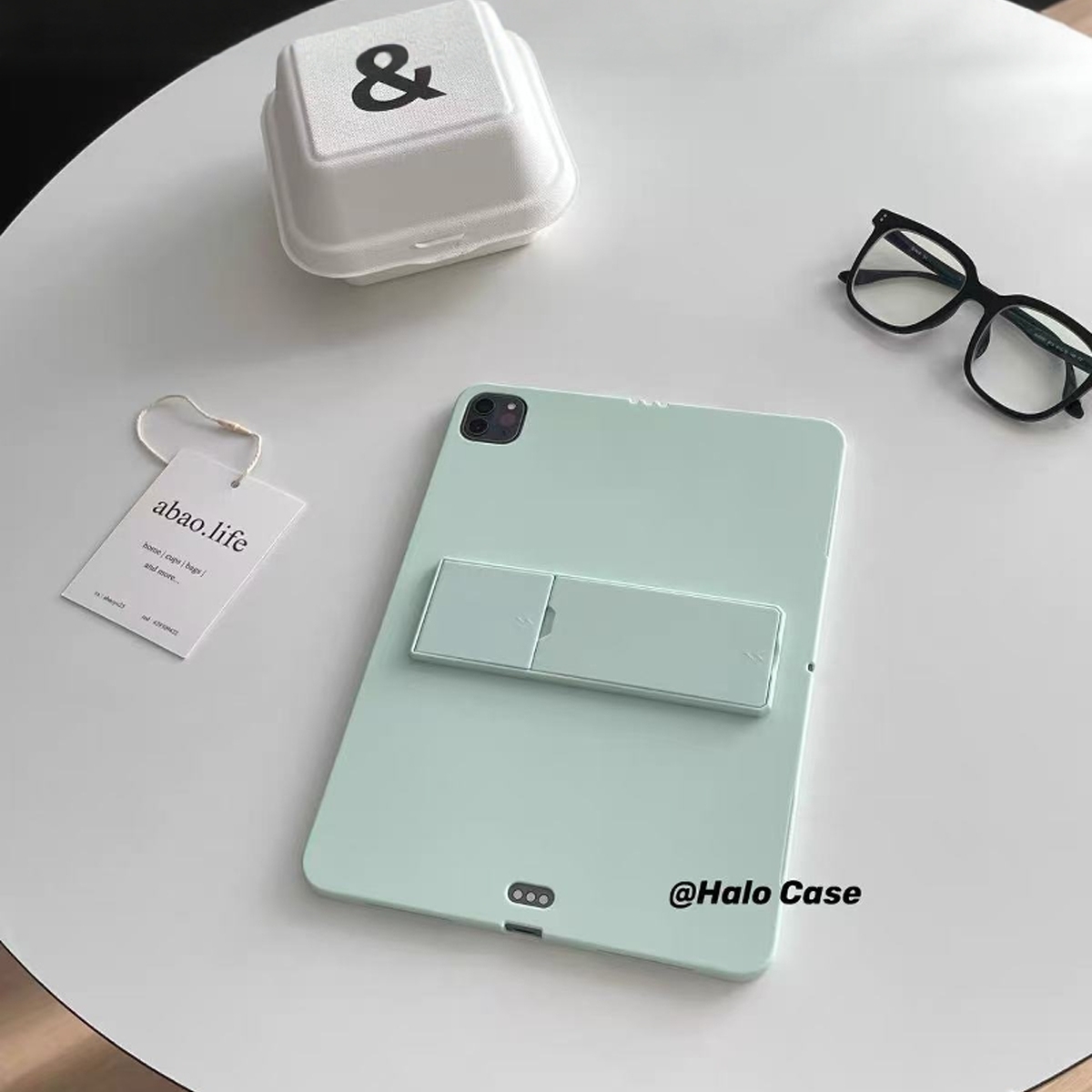 ins豆沙绿ipad10代保护套无盖后壳2024 pro11寸液态无笔槽mini6/7平板单壳air4/10.9防摔超薄10.2硅胶支架a16