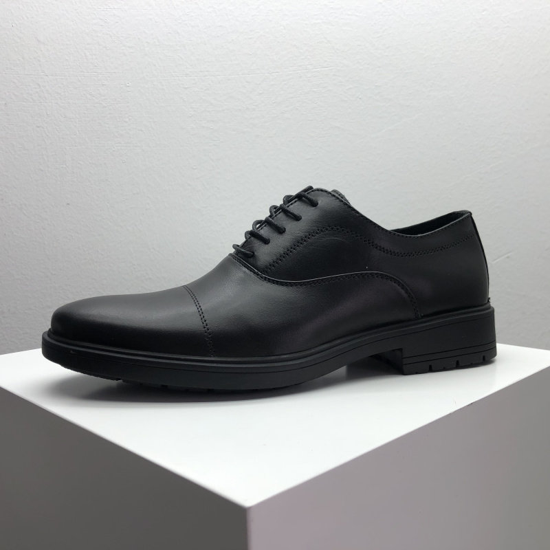 FACTORY DIRECT CLEARANCE TAIL GOODS HANDLING GENUINE LEATHER MENS SHOES BUSINESS VERSATILE FASHION SIMPLE FLAT HEEL LACE-UP DRESS LEATHER SHOES