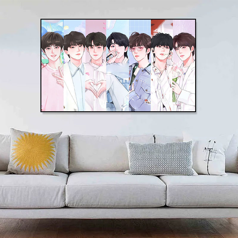 tnt时代少年团diy数字油画宋亚轩卡通动漫手绘填色画画手工礼物画