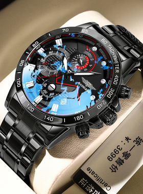 正品黑武士手表男款机械表时尚2025新款爆款男士高端男生防水石英