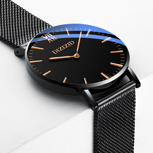 两针男生手表简约时尚防水