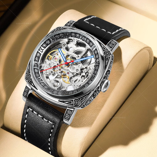 全自动机械表男高级感镂空防水