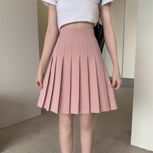 减龄少女遮肚藏肉梨形身材中长裙