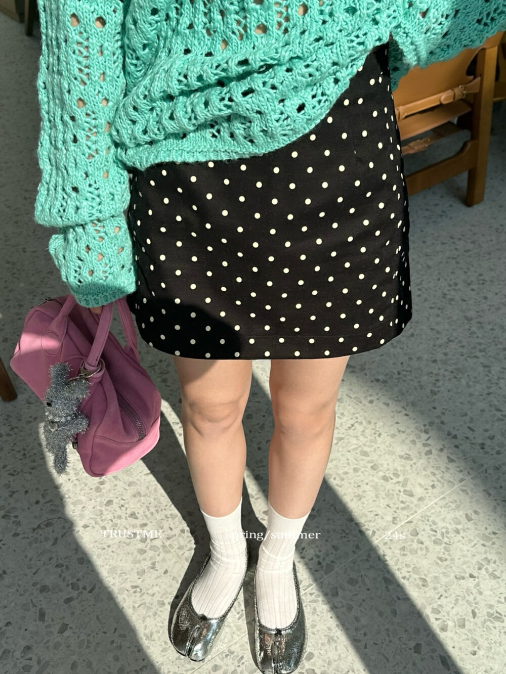 法式复古波点短裙黑色半身裙女春夏设计感小众高腰包臀a字裙半裙