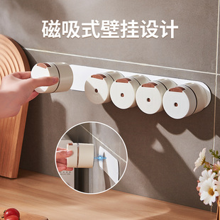 磁吸调料盒壁挂定量控盐瓶厨房按压调味瓶作料粉调料罐组合套装