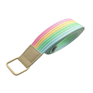 双环方形扣帆布腰带皮带学生女款牛仔裤裤带时尚个性编织复古百搭