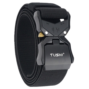 军迷户外眼镜蛇战术腰带男自动扣保安裤带作训军训帆布工装潮皮带