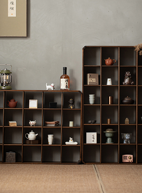 胡桃木24宫格20格多宝阁