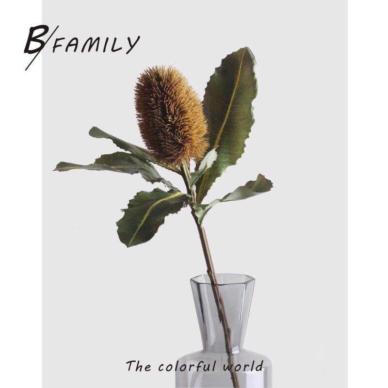 仿真北欧绿色植物大力王帝王花家居样板房餐客厅假花装饰摆件塑胶