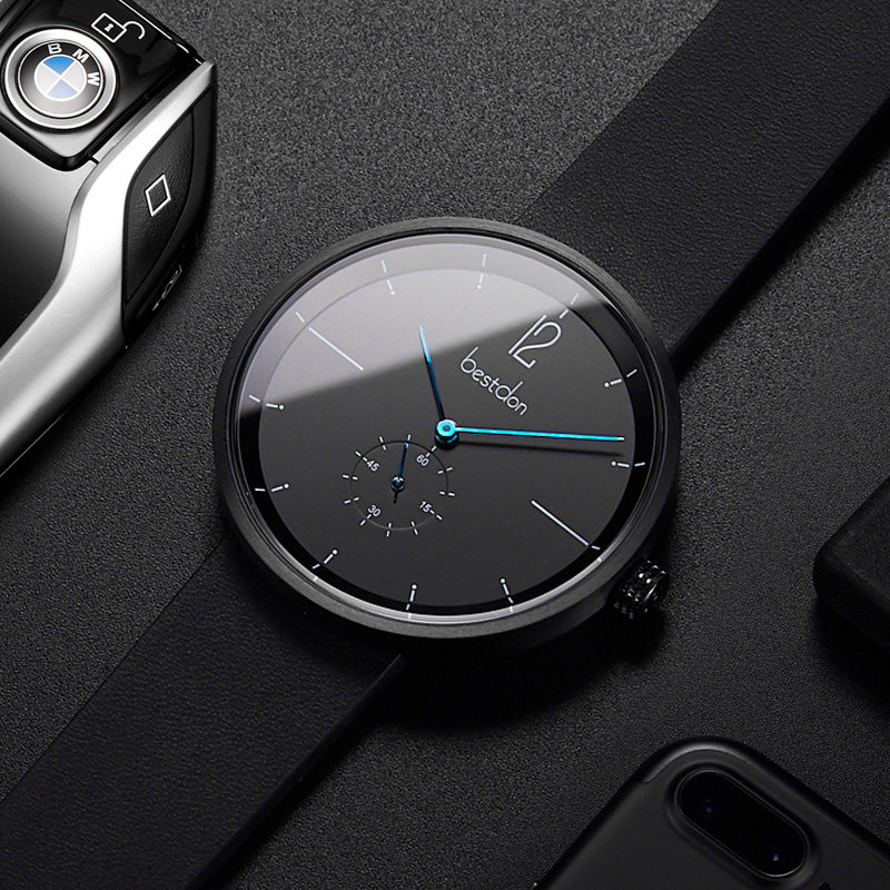 邦顿男士手表男款简约风时尚气质防水男生学生石英表正品腕表品牌