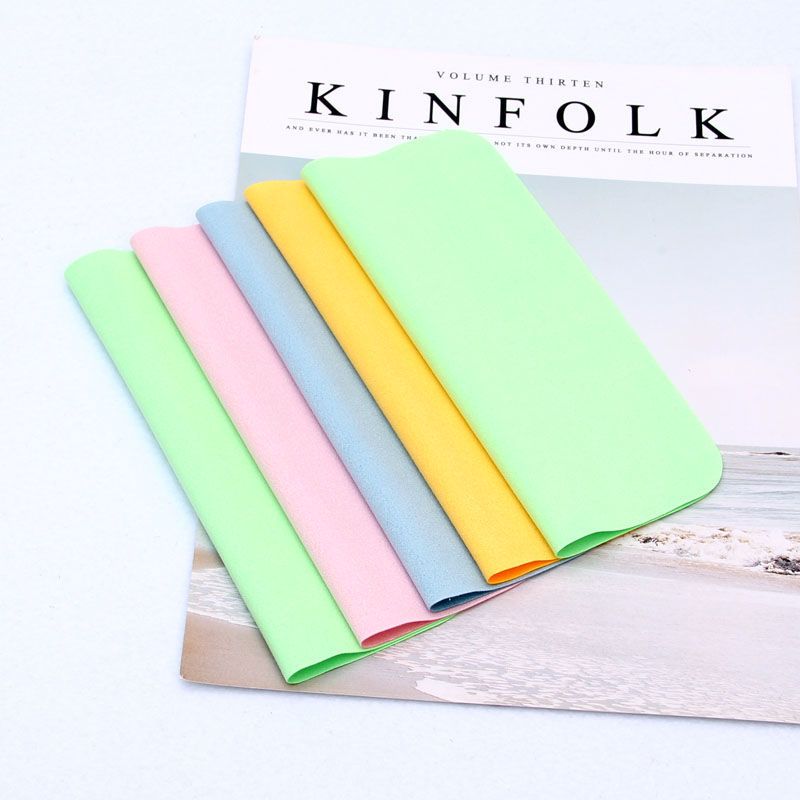 擦眼镜布鹿皮绒海岛丝眼镜镜片手机屏幕珠宝镜头擦拭清洁颜色随机