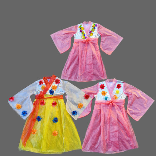 环保自制走秀垃圾袋创意亲子汉服