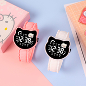 创意可爱猫咪女士手表简约时尚 夜光运动电子表 女学生闺蜜森系个性