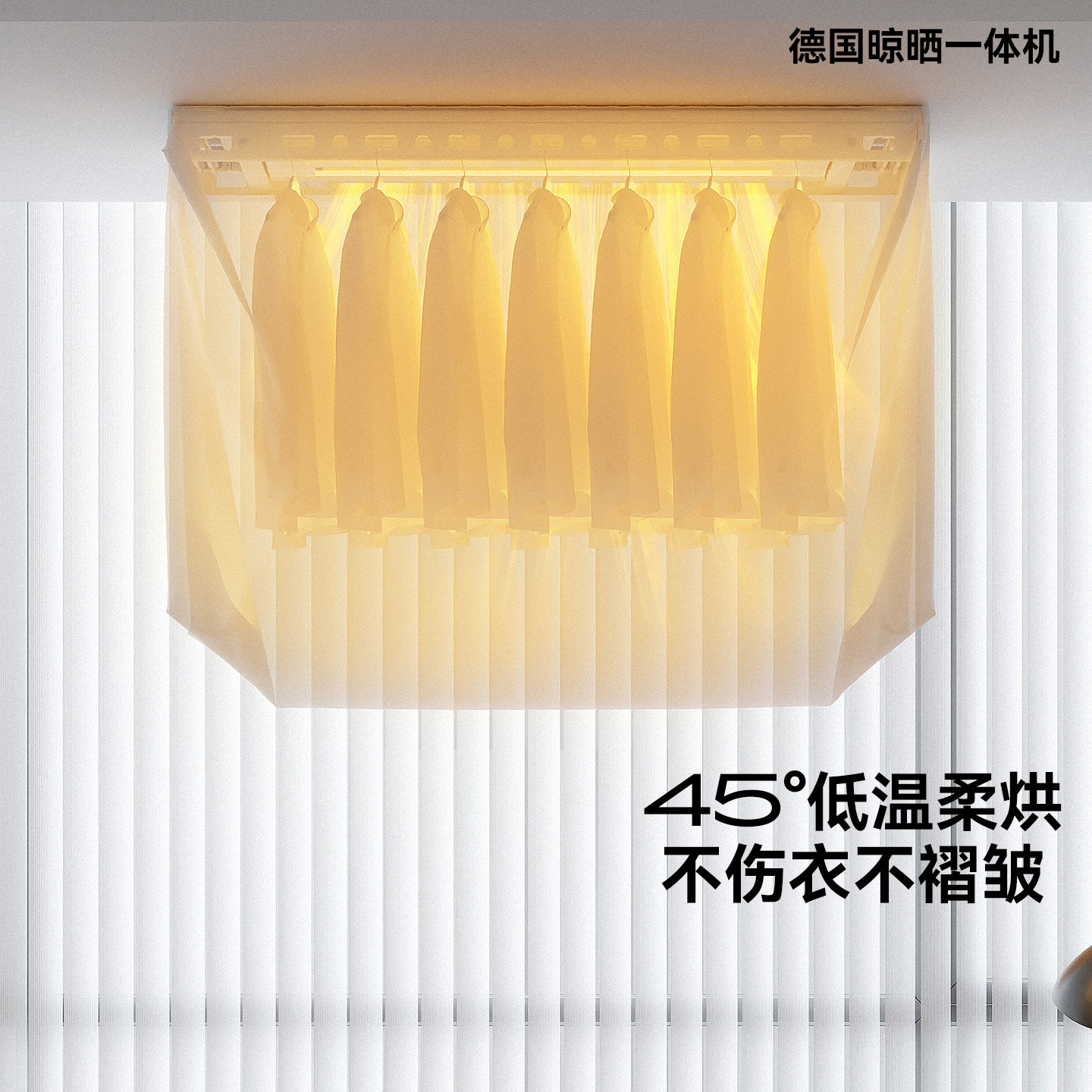 德国45度低温烘干电动晾衣架图片
