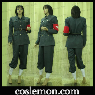 cos服全套cosplay男女服装 coslemon黑塔利亚APH中国王耀红军军装