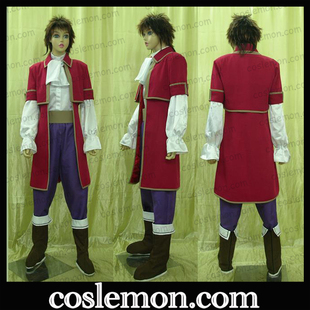送脚套cos服全套cosplay coslemon黑塔利亚APH奥地利红色军服军装