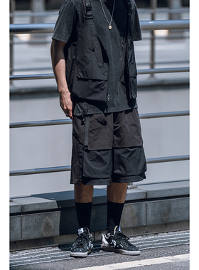 RL | REINDEE LUSION 22SS 双飘带弧形结构多袋防水机能宽松短裤