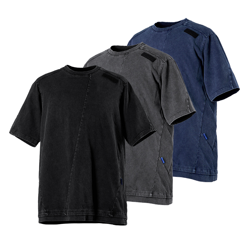 RL短袖机能风青年暗黑风3M反光