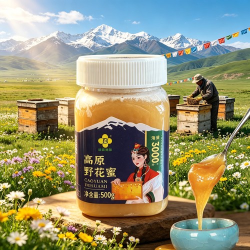 百里花海青藏高原野花百花蜜结晶