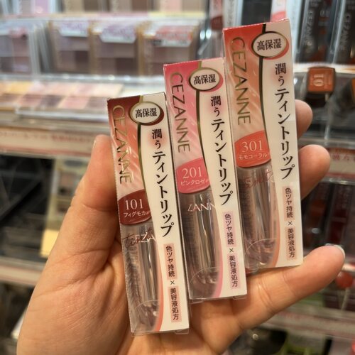 日本CEZANNE倩丽金管黑管白胖子口红唇釉滋润显色保湿持久唇膏女