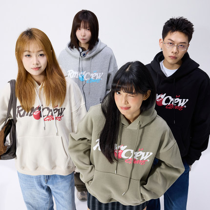 Remedy 秋冬新款发泡印花字母连帽卫衣男女美式潮牌宽松休闲帽衫