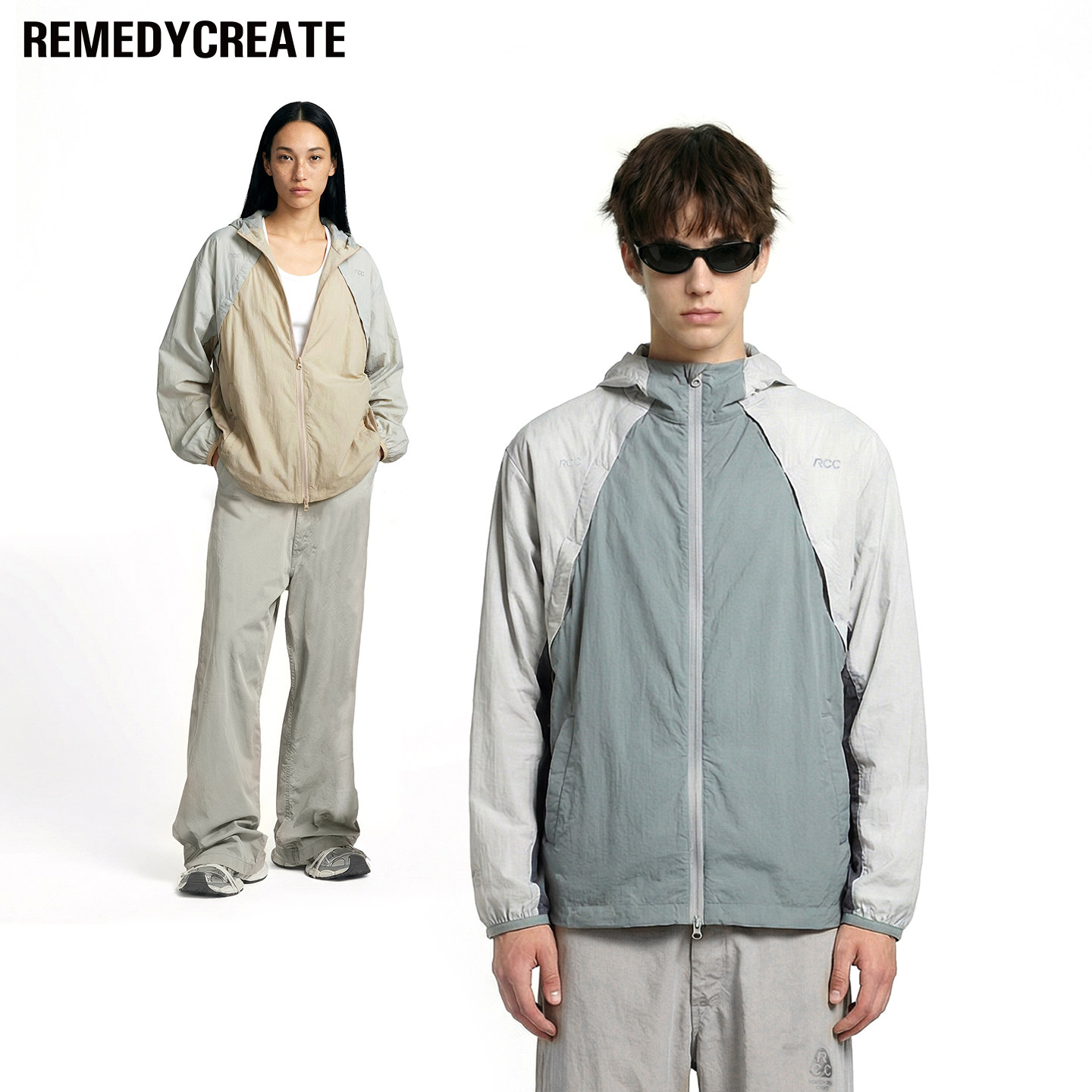 Remedy 春夏新款UPF50+透气防晒衣男女轻薄款连帽拉链外套防晒服