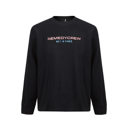 Remedy 美式复古字母印花长袖T恤男女秋季潮牌宽松打底衫上衣体恤