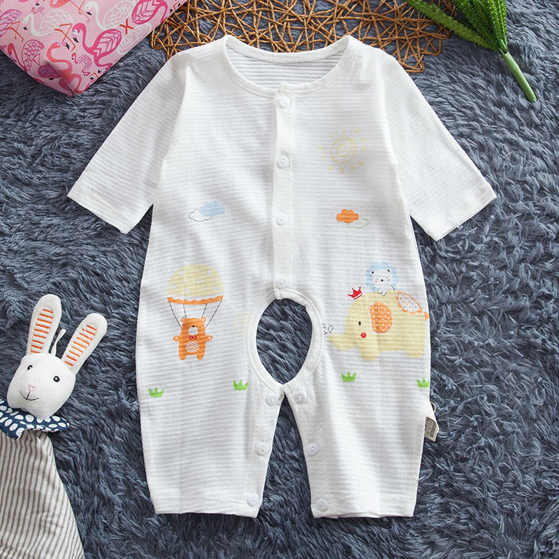 夏季婴儿长袖开裆连体衣服薄款纯棉新生儿哈衣宝宝爬爬服睡衣夏装|ruв категории Детская одежда, комбинезон/на одежду/Ха одежды - от Buy2taobao.com для оказания профессиональной услуги покупки агента Taobao