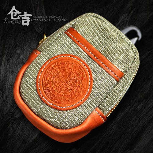 仓吉手工户外胡椒盐腰包