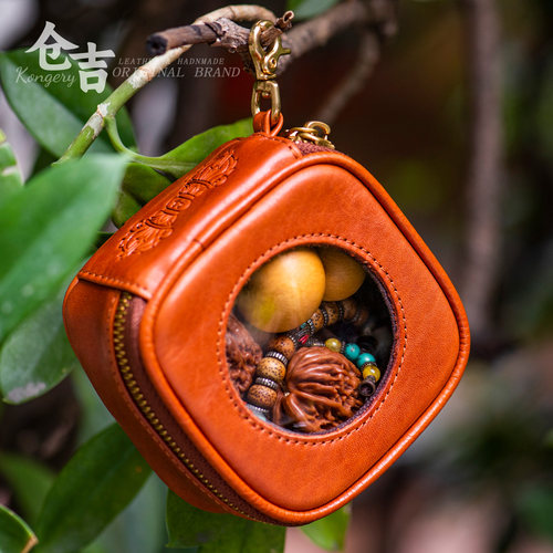 仓吉手工透明文玩收纳包