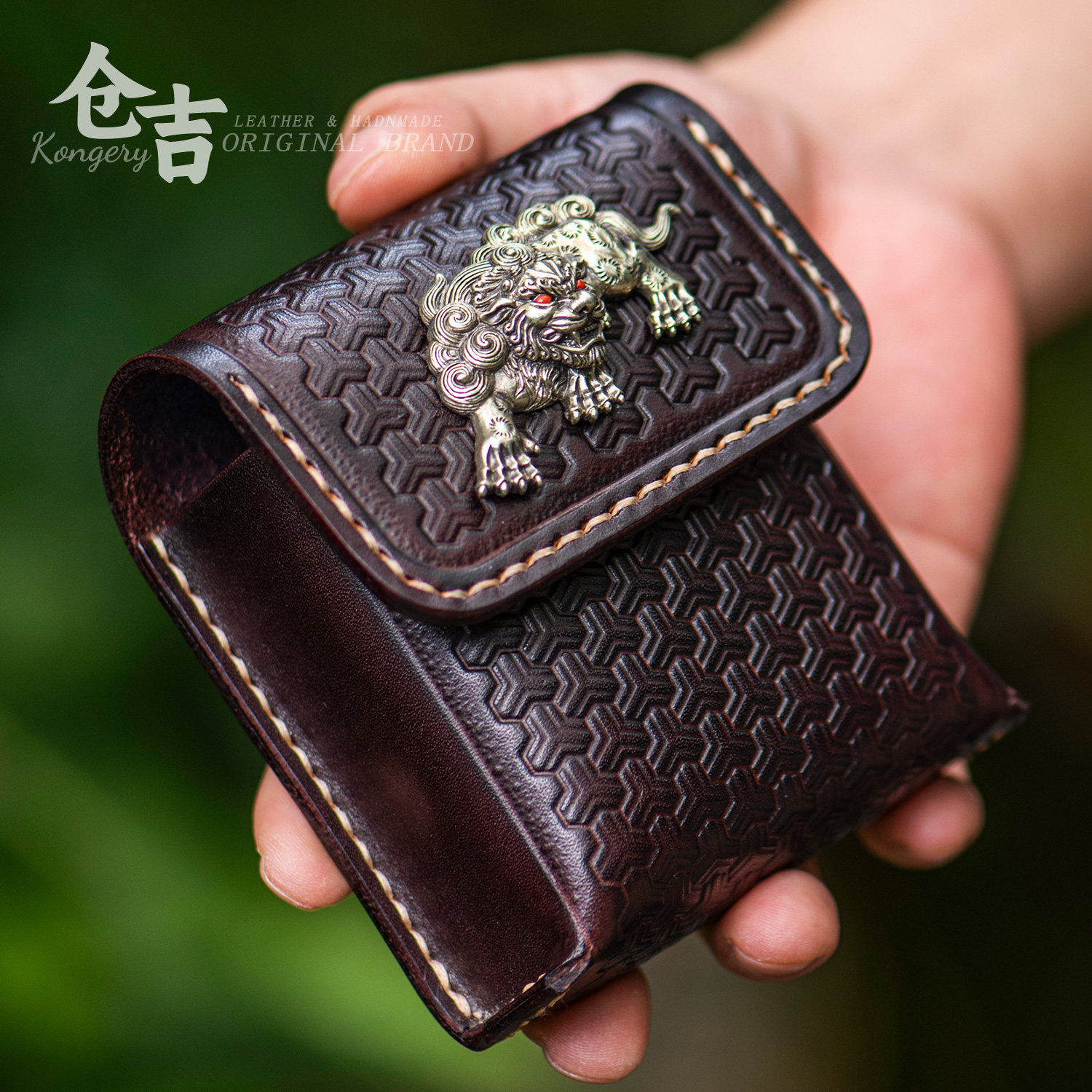 【狮来运转】烟包！仓吉手工牛皮铠甲腰包烟包钱包烟盒卡包文玩包