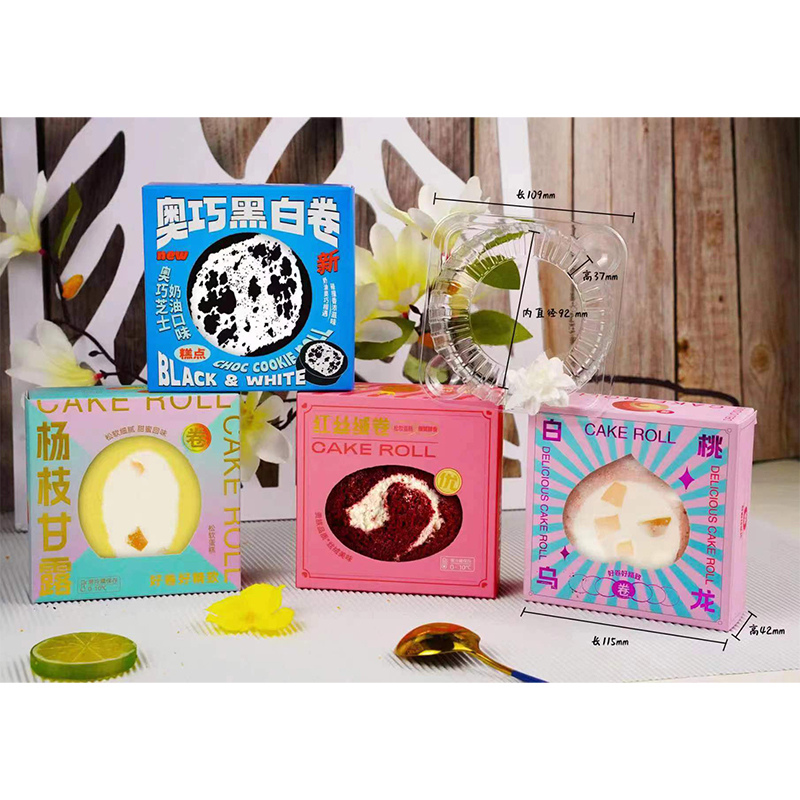 巴斯克芝士蛋糕包装盒白桃乌龙