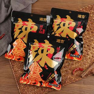 遇吉辣子锅巴88gX3袋装零食超辣爆辣锅巴小包装小吃办公室年货