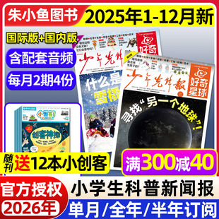半年订阅 2026全年 国际 国内版 12岁小学生新闻科普报纸杂志2024过刊 少年先锋报好奇星球2025年1 好奇号出品6 12月现货