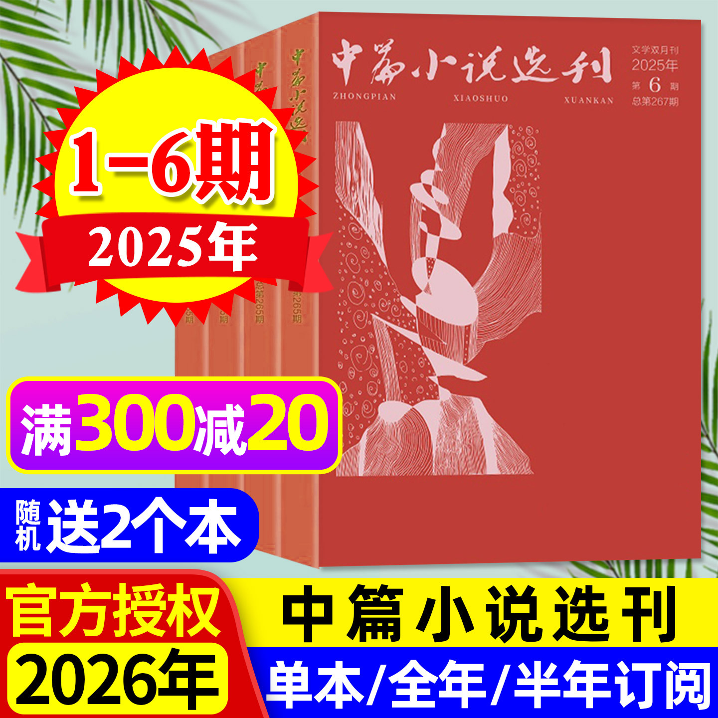 中篇小说选刊25年1-12月/2026