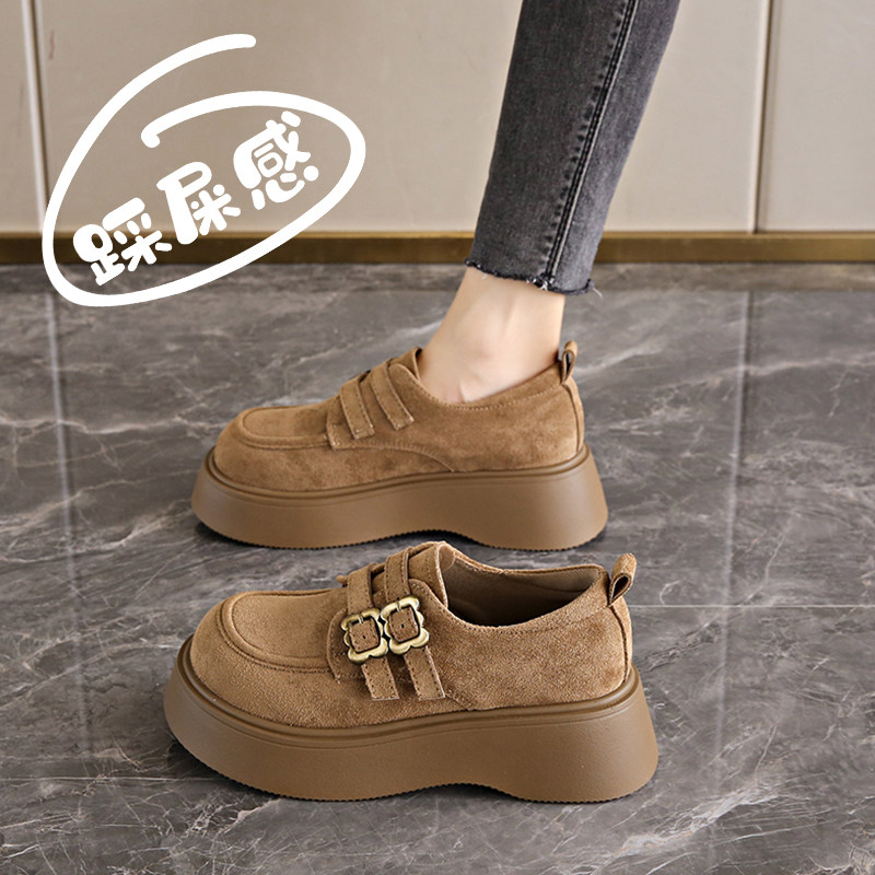 踩屎感厚底勃肯乐福鞋女春夏季新款2025年懒人一脚蹬增高单鞋时尚,女鞋,勃肯鞋/软木鞋,淘宝优惠券,粉丝福利购,淘宝优惠卷