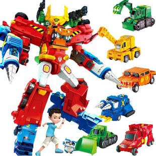 咖宝车神玩具合体超级救援创建巨人变形重工载破土卫士机器儿童男