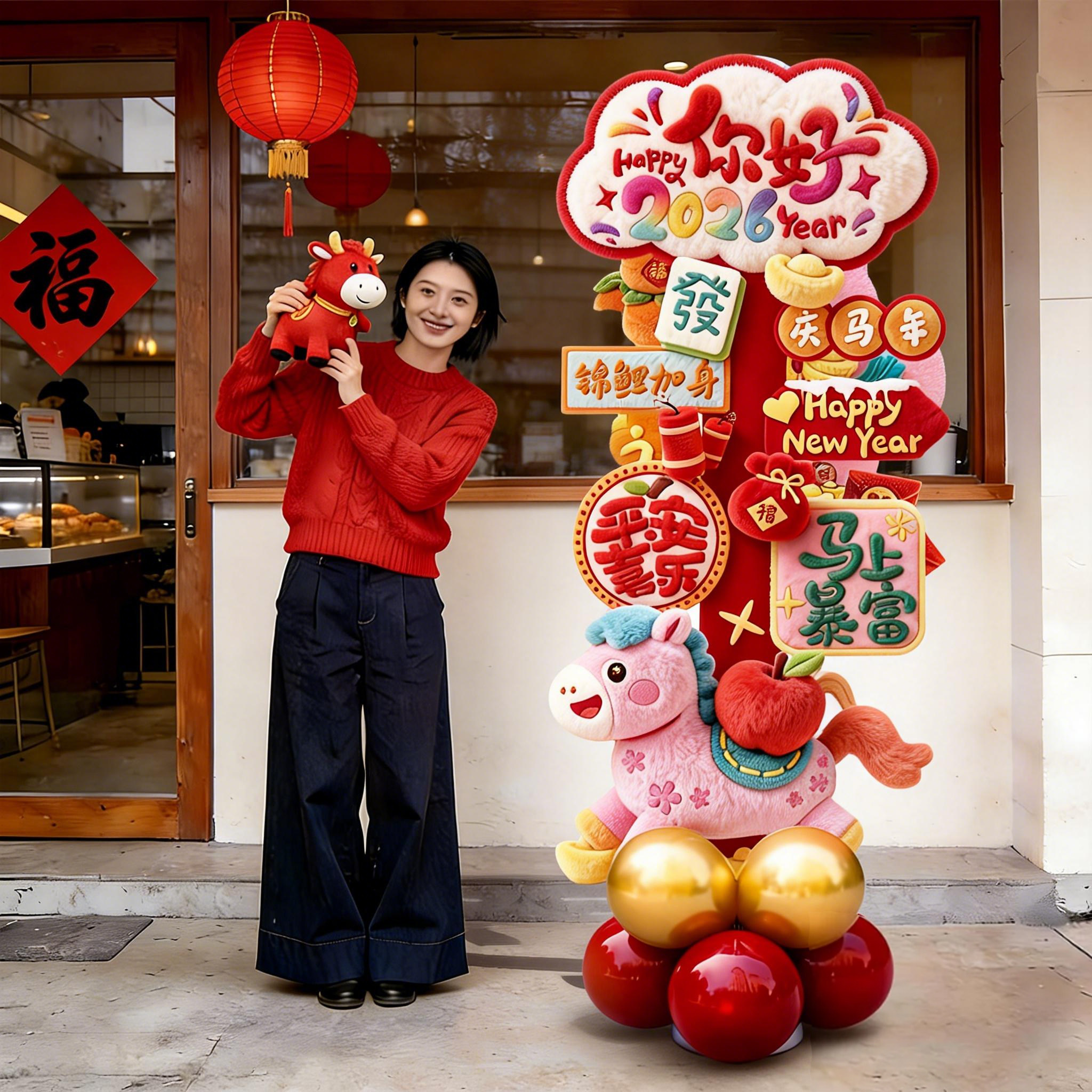 2026新年马年春节公司年会布置装饰场景会现场氛围感拍照打卡kt板,节庆用品/礼品,节日装扮用品,淘宝优惠券,粉丝福利购,淘宝优惠卷