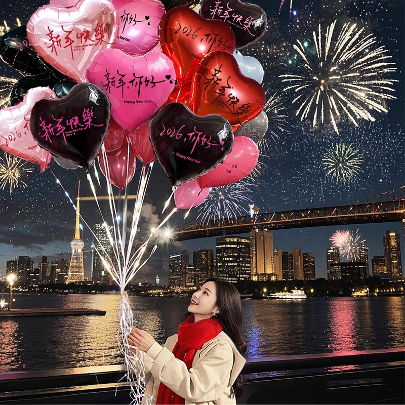 2026马新年过年跨年装饰品布置气氛围爱心放飞气球摆摊拍照摄道具,节庆用品/礼品,节日装扮用品,淘宝优惠券,粉丝福利购,淘宝优惠卷