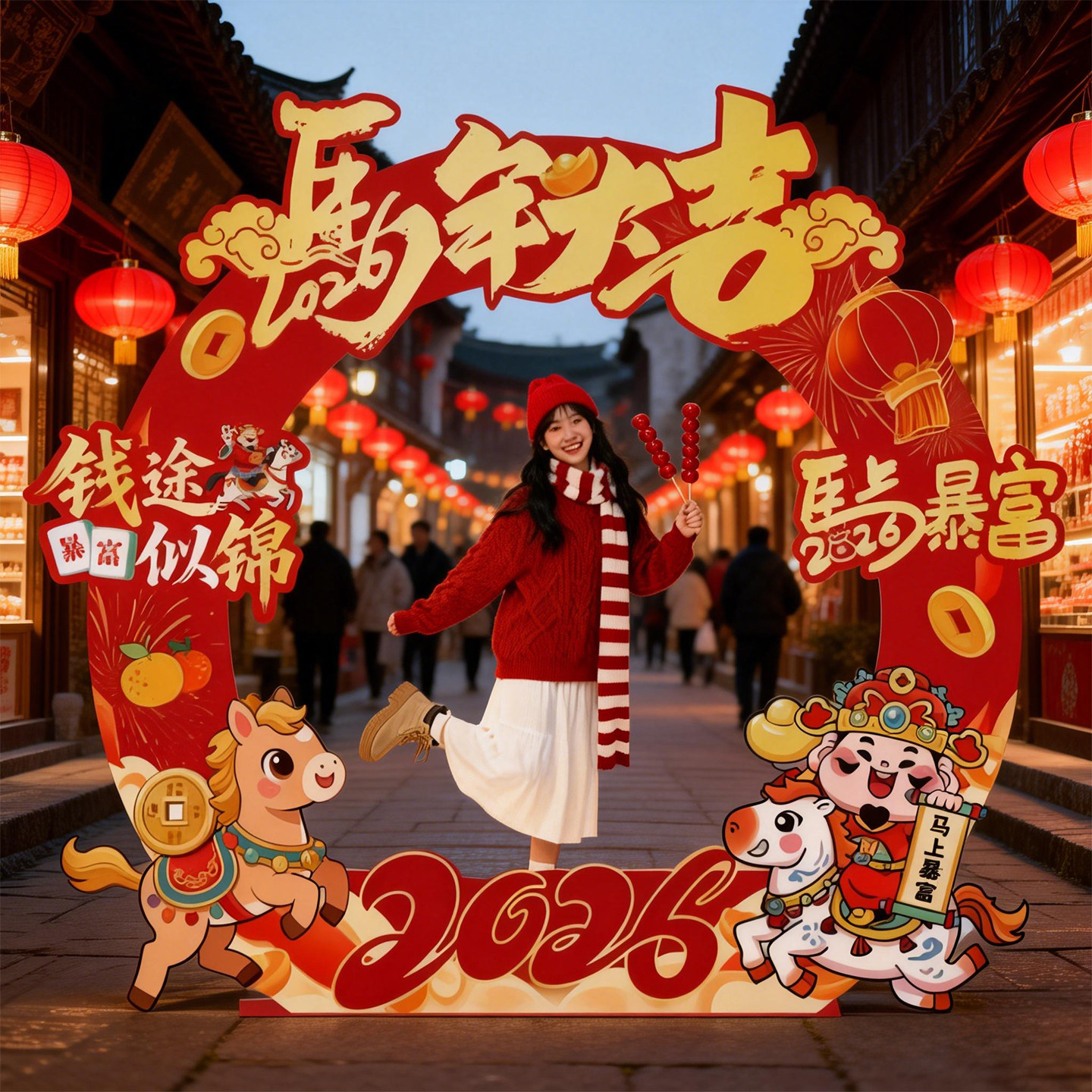 2026新年马年春节年会装饰氛围布置场景kt板门店拍照打卡网红背景,节庆用品/礼品,节日装扮用品,淘宝优惠券,粉丝福利购,淘宝优惠卷